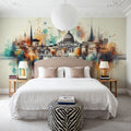 Watercolor Skyline Rome II Mural Wallpaper - room preview 04