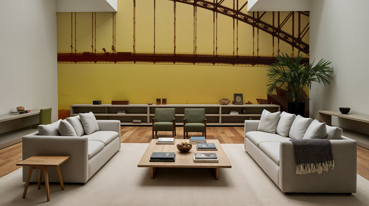 Golden Crossing Mural Wallpaper - room preview 04