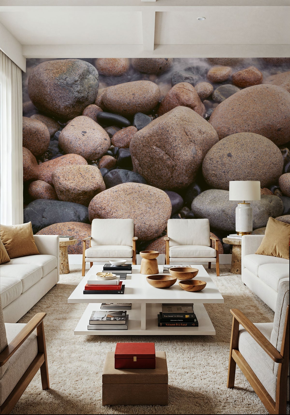 Glistening Stones Mural Wallpaper - room preview 04