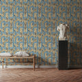 Samarkand Ferns, Sky Blue Mural Wallpaper - room preview 04