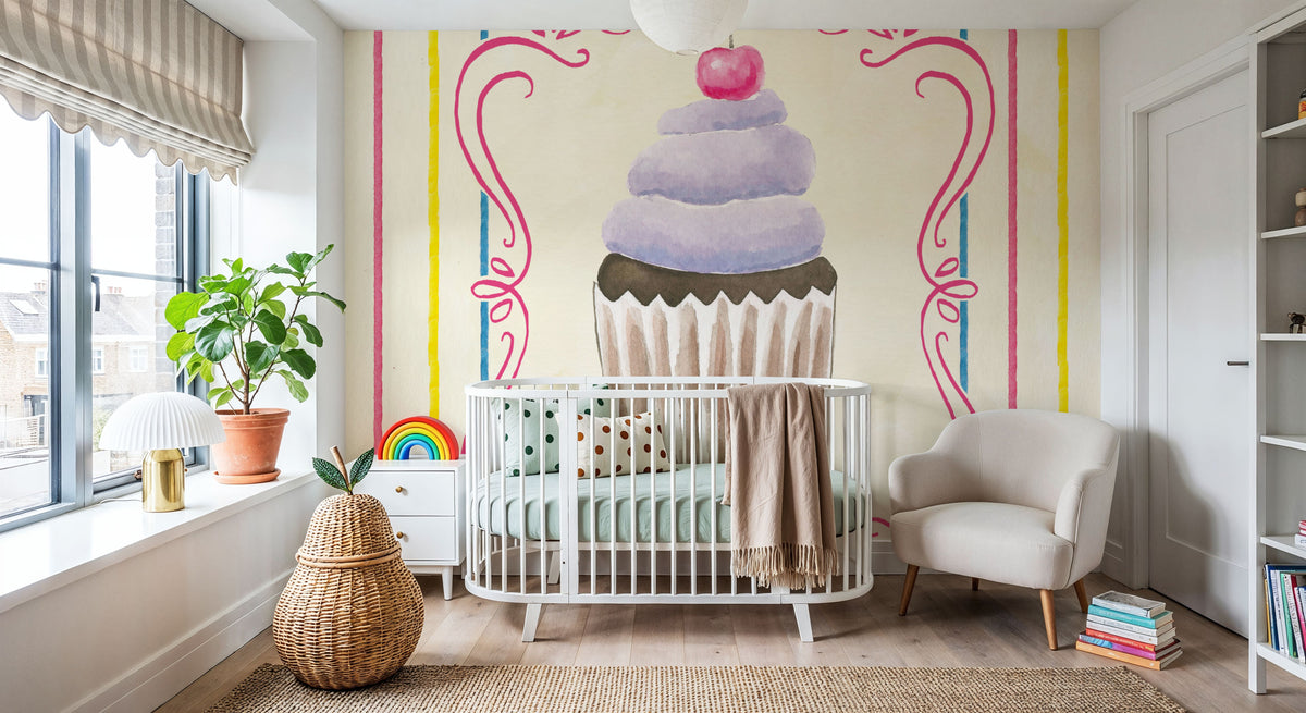 Sweet Life on Stripes I Mural Wallpaper - room preview 04