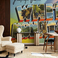 Greetings From White Mountains Mural Wallpaper - room preview 04
