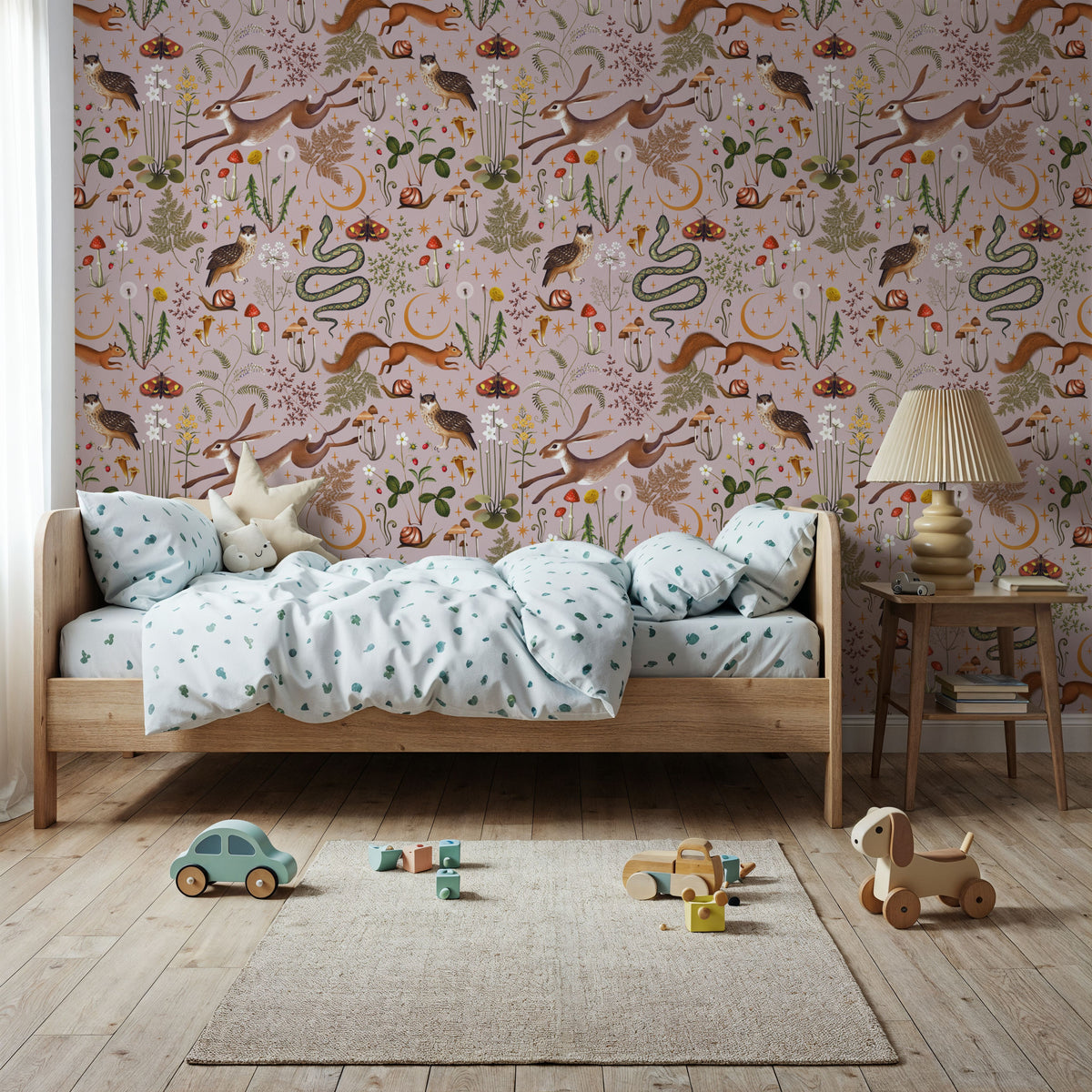 Fantasy Forest - Dusty Pink Mural Wallpaper - room preview 04
