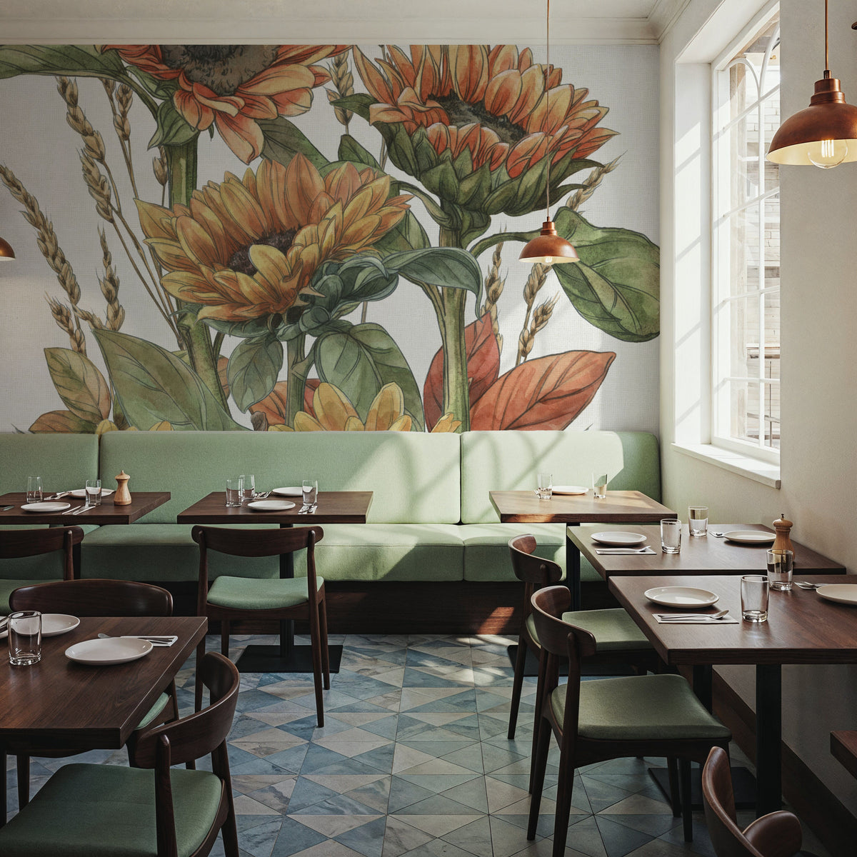 Harvest Home IX Mural Wallpaper - room preview 04