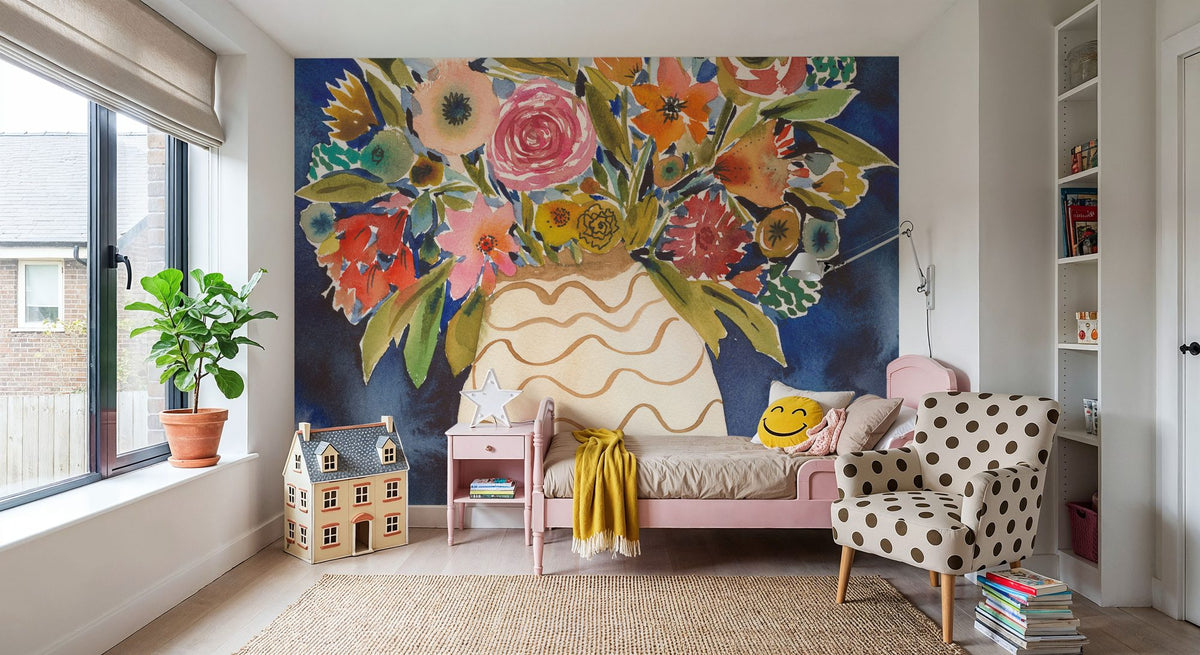 Surprise Florals II Mural Wallpaper - room preview 04