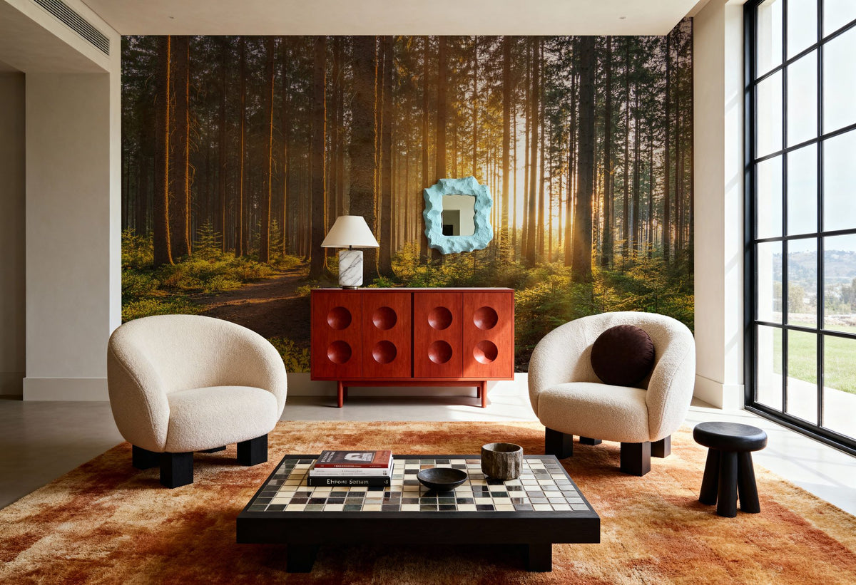 Silent Forest Mural Wallpaper - room preview 04