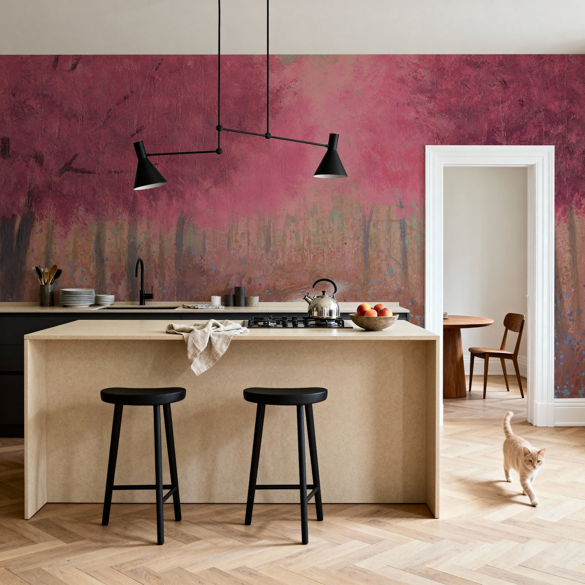 Forest Pathway Spring Mural Wallpaper - room preview 04