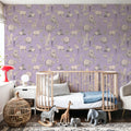 Forest Life Lilac Mural Wallpaper - room preview 04