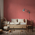 Coastal Scales Red Mural Wallpaper - room preview 04