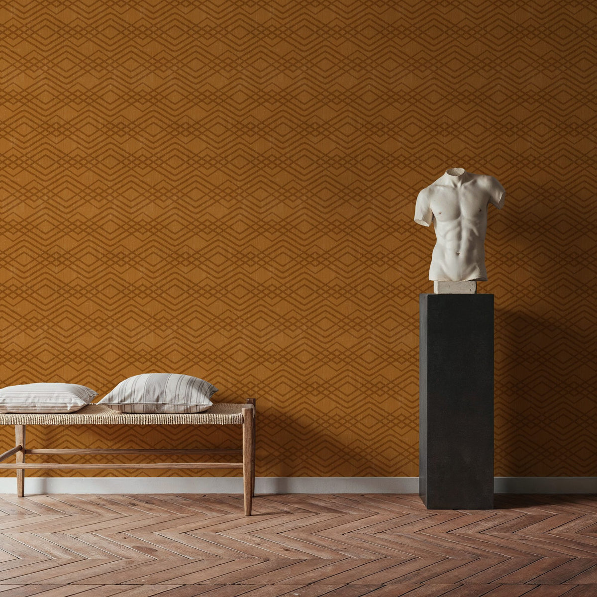 Woodland Waves Bronze Mural Wallpaper - room preview 04