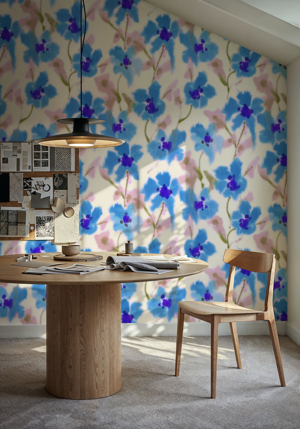 Fuzzy Florals Mural Wallpaper - room preview 04