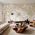 Pentaflower Mural Wallpaper - room preview 04