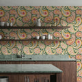 Harvest Paisley Green Mural Wallpaper - room preview 04