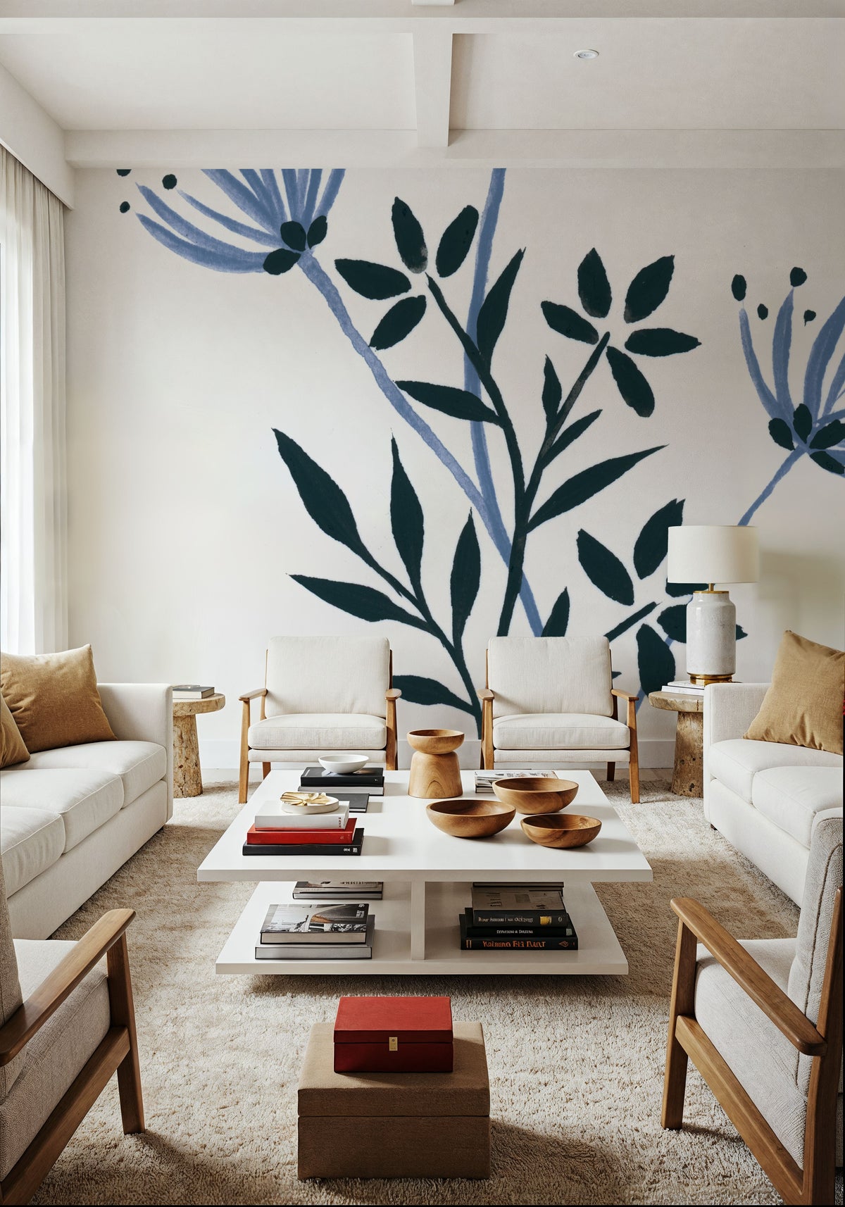 French Country Botanicals II Mural Wallpaper - room preview 04