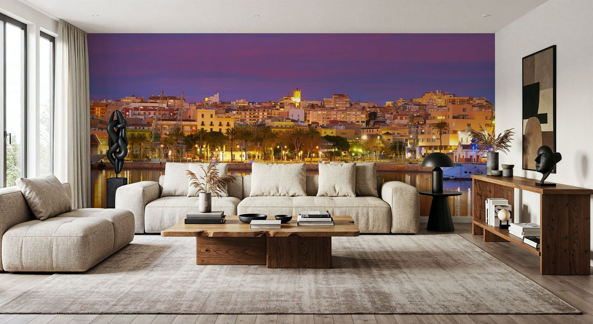 Tropical Harbor Twilight Mural Wallpaper - room preview 04