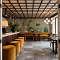 Greenhouse Orchids on Wood V2 Mural Wallpaper - room preview 04