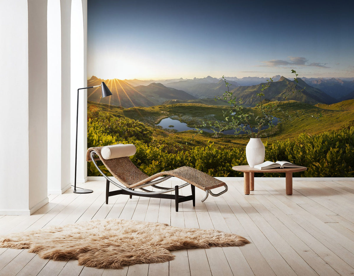 Austrian Sunrise Mural Wallpaper - room preview 04