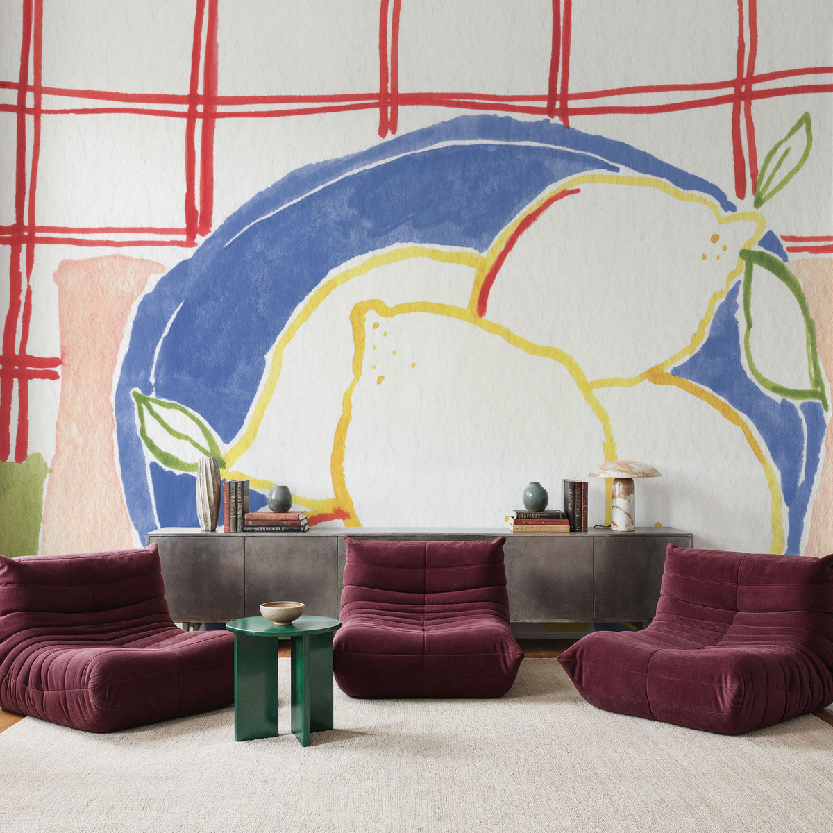 Simple Lemons Mural Wallpaper - room preview 04