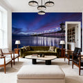 Twilight Harbor Mural Wallpaper - Blue Tone - room preview 04
