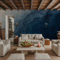 Indigo Ocean Mural Wallpaper - room preview 04