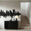Memphis Tennessee Skyline Black & White Mural Wallpaper - room preview 04