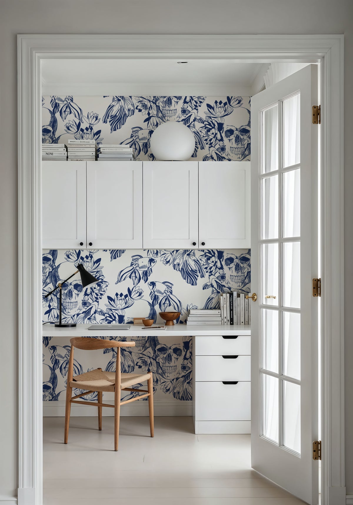 Skulls and Fish Mural Wallpaper - room preview 04