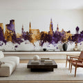 Groningen the Netherlands Skyline Mural Wallpaper - room preview 04