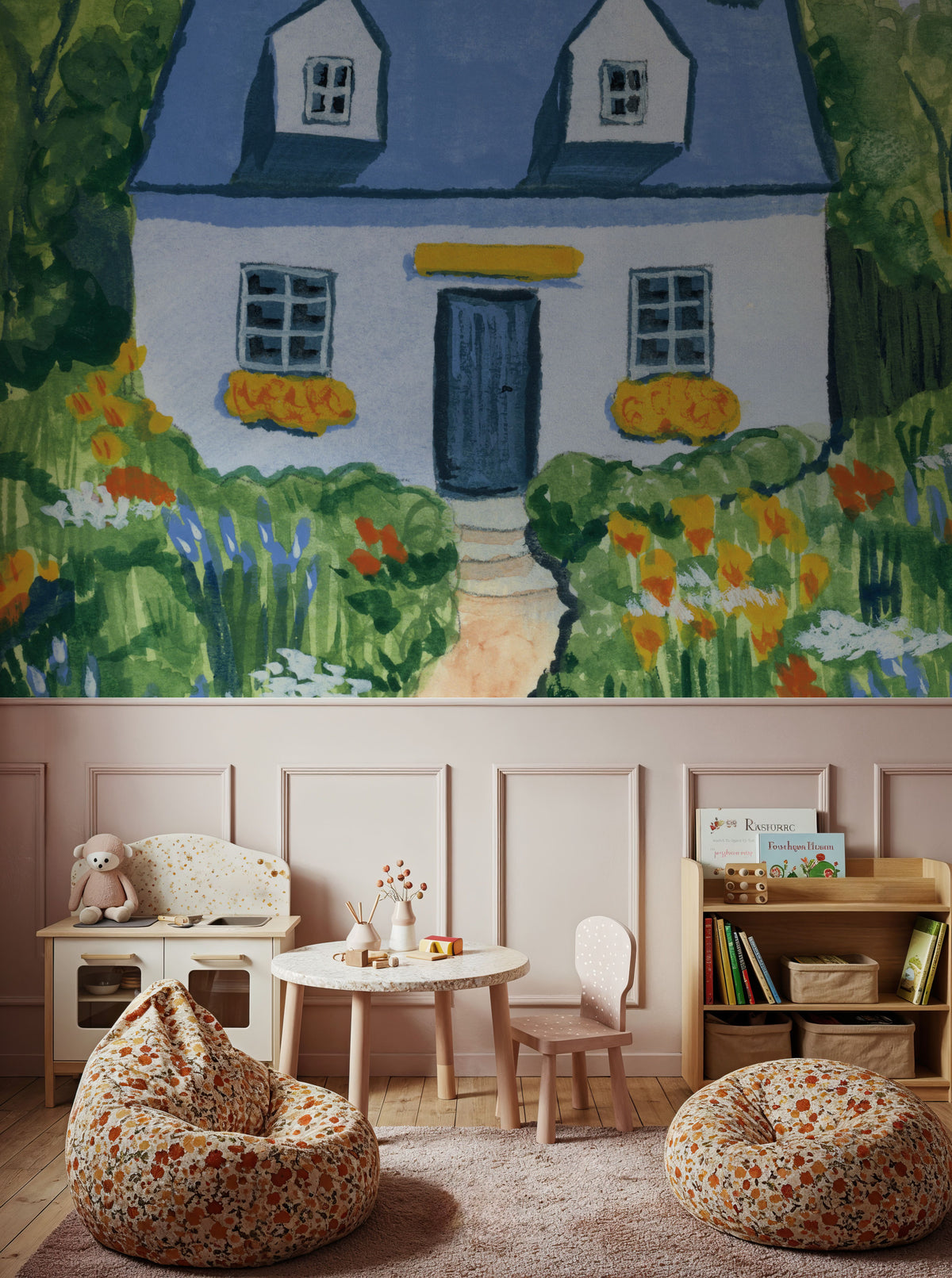 Full Bloom Cottage I Mural Wallpaper - room preview 04