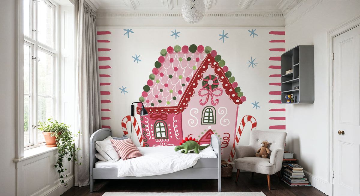 Pink Gingerbread II Mural Wallpaper - room preview 04
