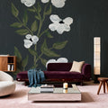 Pretty Little Flower III Black Mural Wallpaper - room preview 04