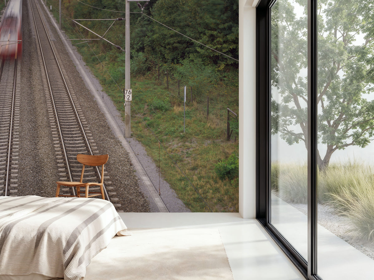 Forest Railway Express Mural Wallpaper - room preview 04