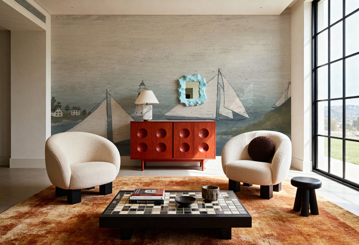 Sailing Ships II Mural Wallpaper - room preview 04
