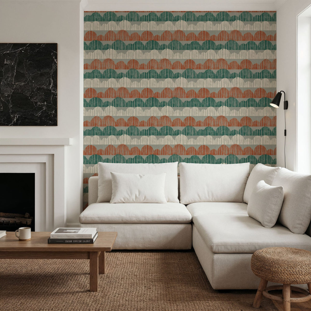 Woodland Horizons Gray Mural Wallpaper - room preview 04