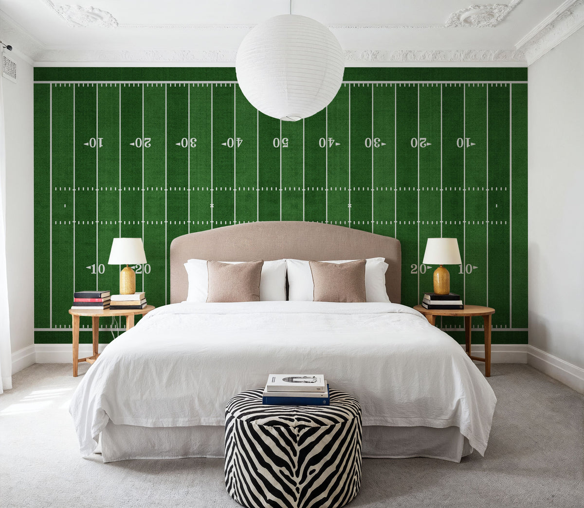 Gridiron Mural Wallpaper - room preview 04