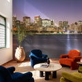 Twilight Skyline Silhouette Mural Wallpaper - room preview 04