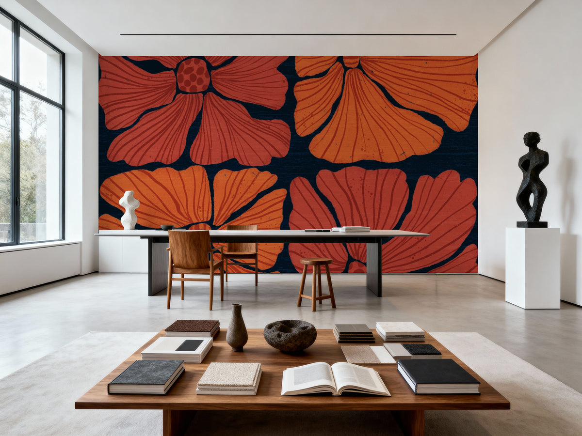 Modern Blooms II Mural Wallpaper - room preview 04