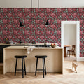 Garden Peony Mural Wallpaper - Red Tone - room preview 04