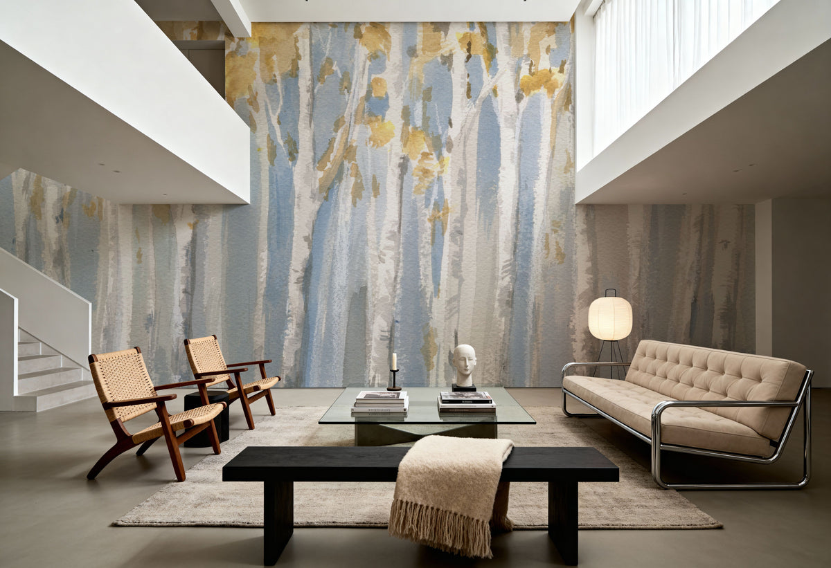 Bright Birches Mural Wallpaper - room preview 04