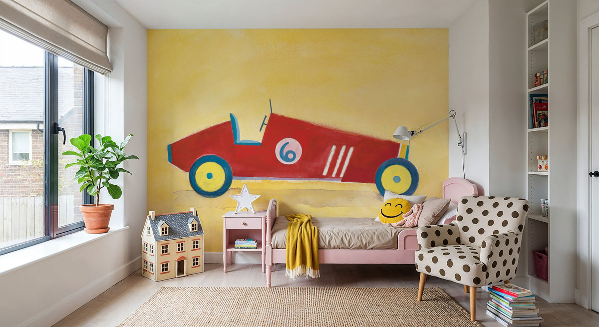 Race Car 6 Mural Wallpaper - room preview 04