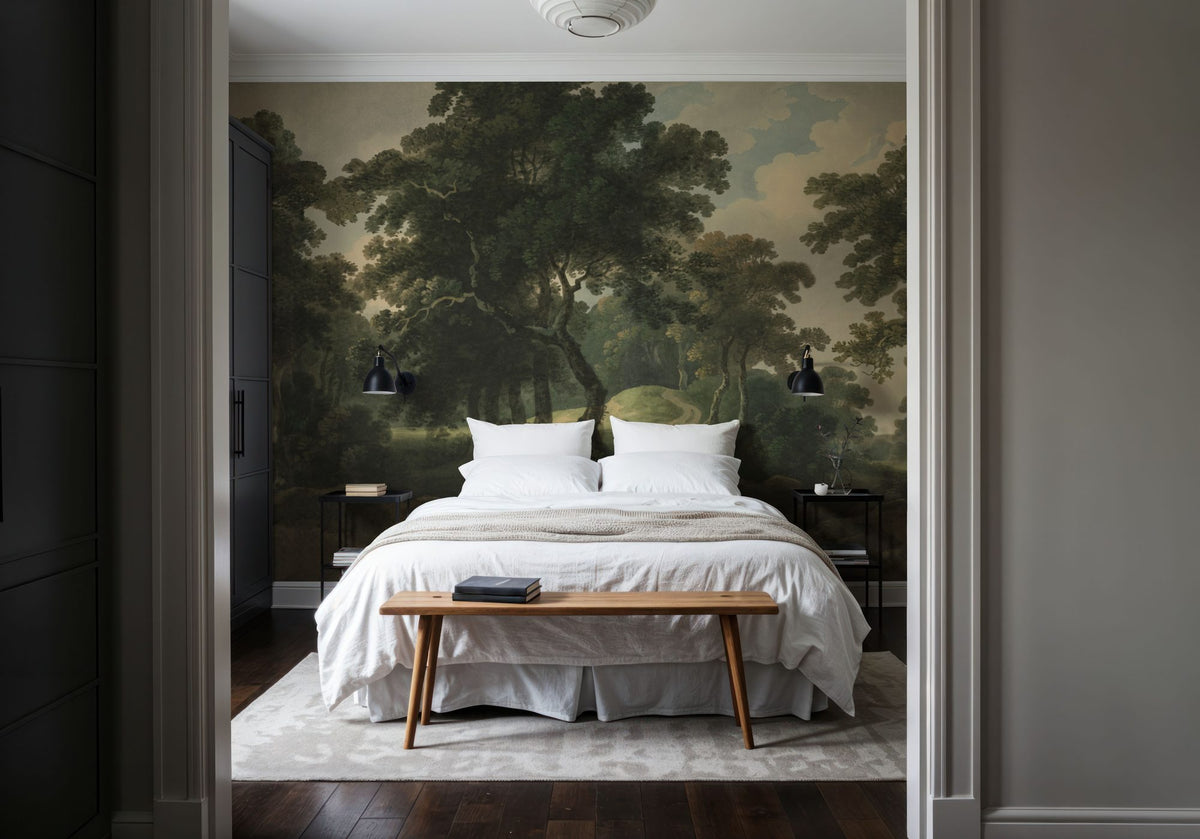 Historic Lands, Forest Green Mural Wallpaper - room preview 04