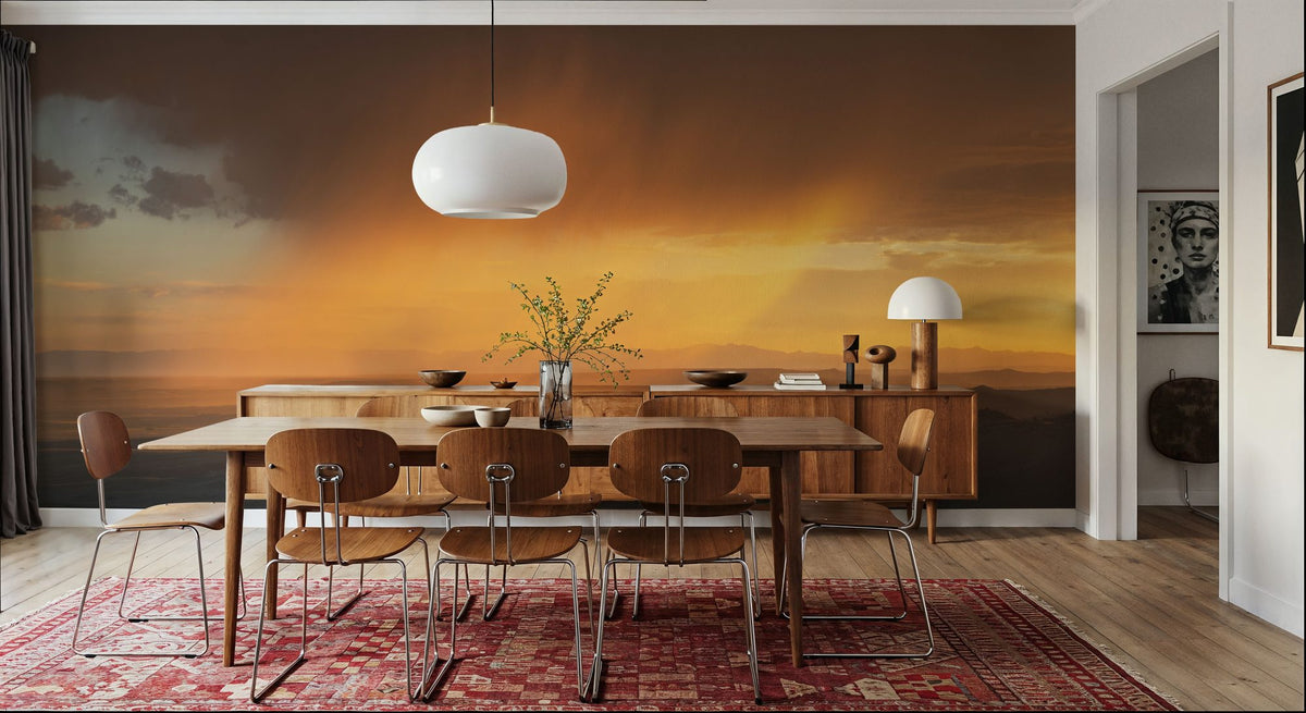 Sunset Storm Mural Wallpaper - room preview 04