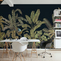 Madagascar Foliage, Darkest Green Mural Wallpaper - room preview 04