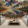 Majestic Mountain Reflected in Lake Mural Wallpaper - room preview 04