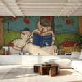 Seasonal Snowman IX Mural Wallpaper - room preview 04