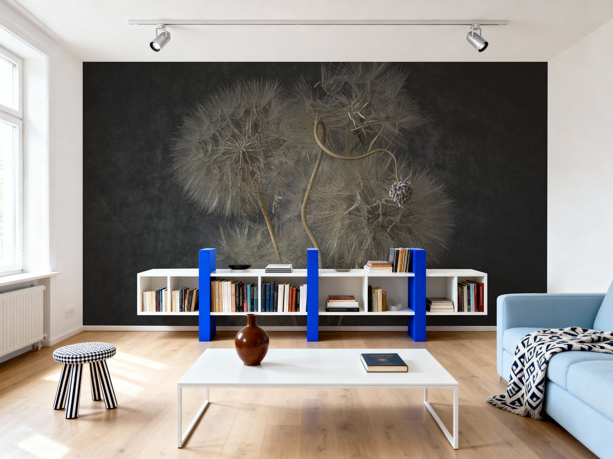 Delicate Dandelion Mural Wallpaper - room preview 04