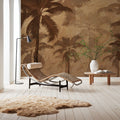 Sepia Palm Trees Mural Wallpaper - room preview 04