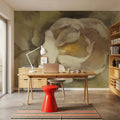 White Blossom Mural Wallpaper - room preview 04
