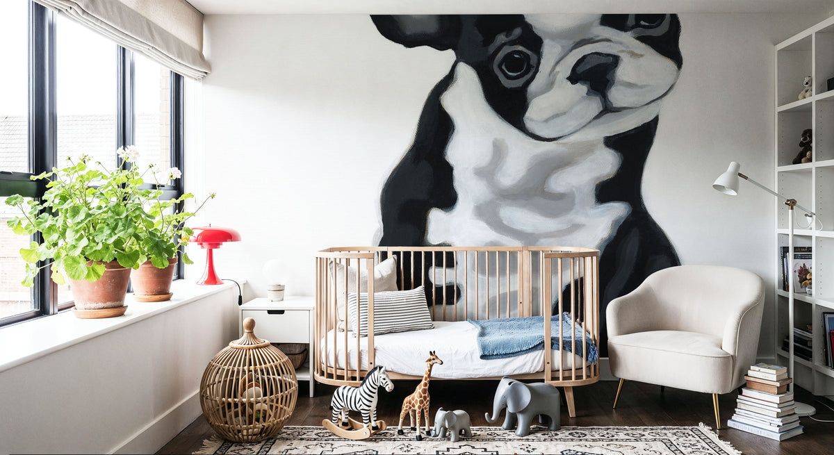 Puppy Rolls Mural Wallpaper - room preview 04