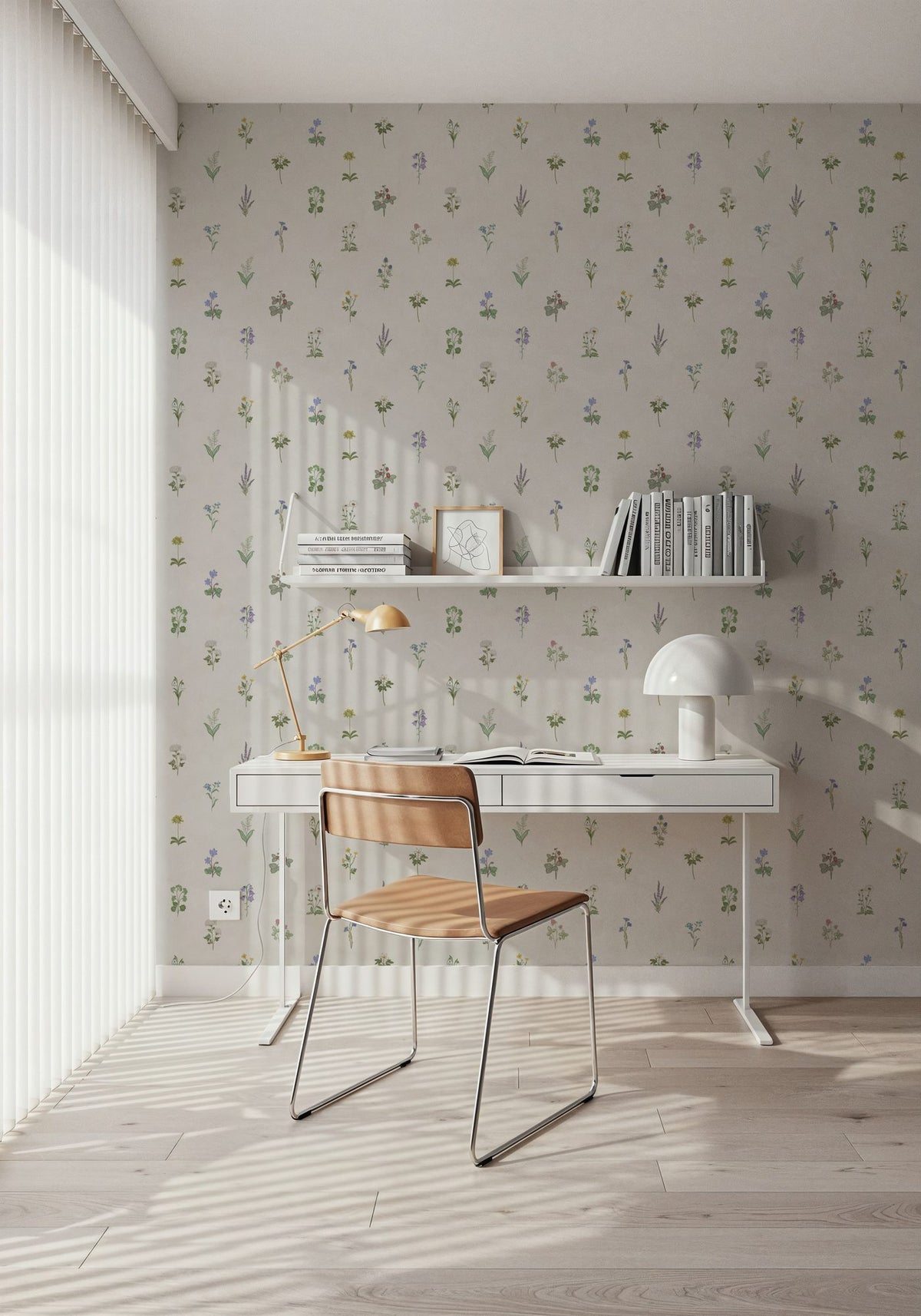Nordic Flora, Cloud Mural Wallpaper - room preview 04