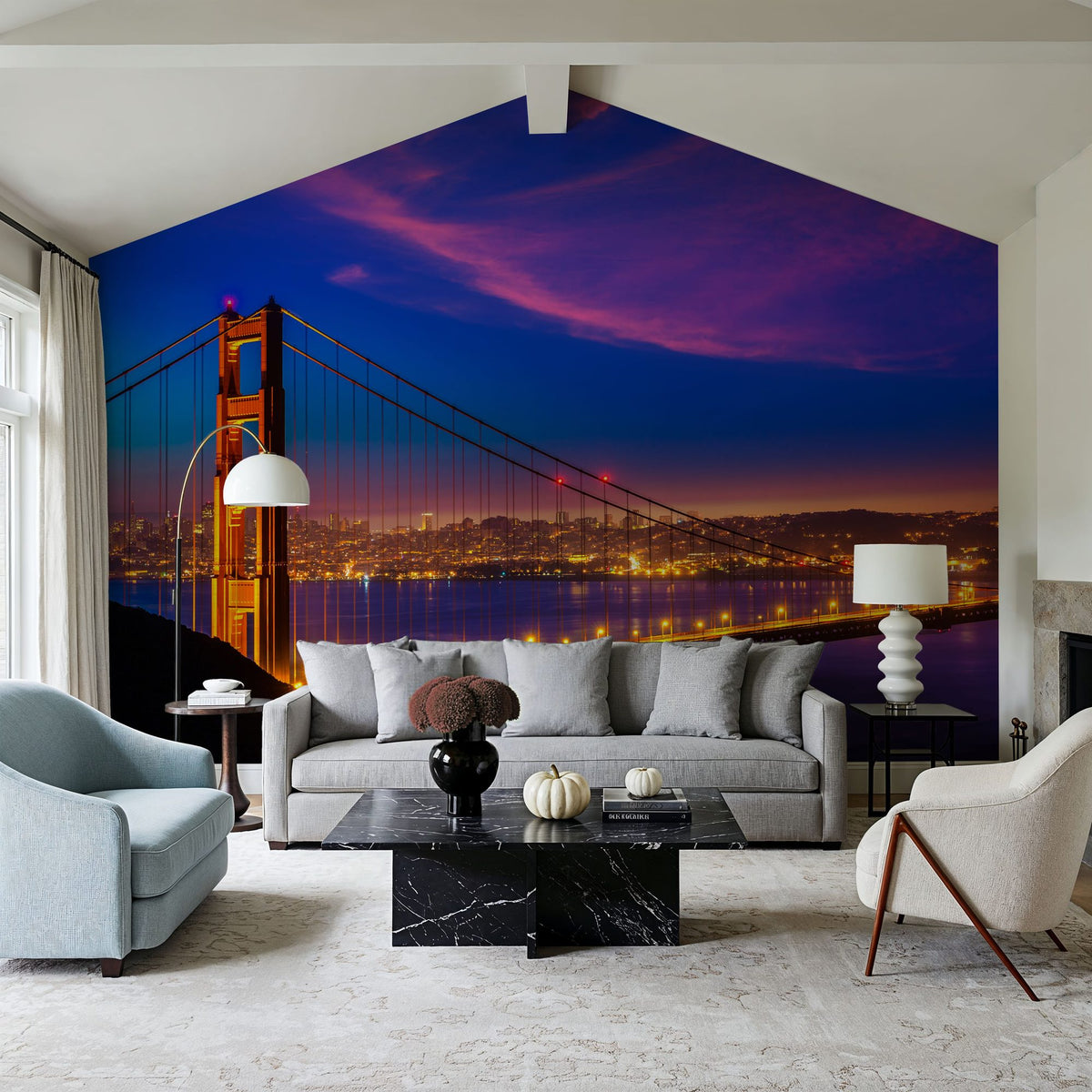 Golden Gate Sunset II Mural Wallpaper - room preview 04